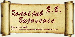 Rodoljub Bujošević vizit kartica